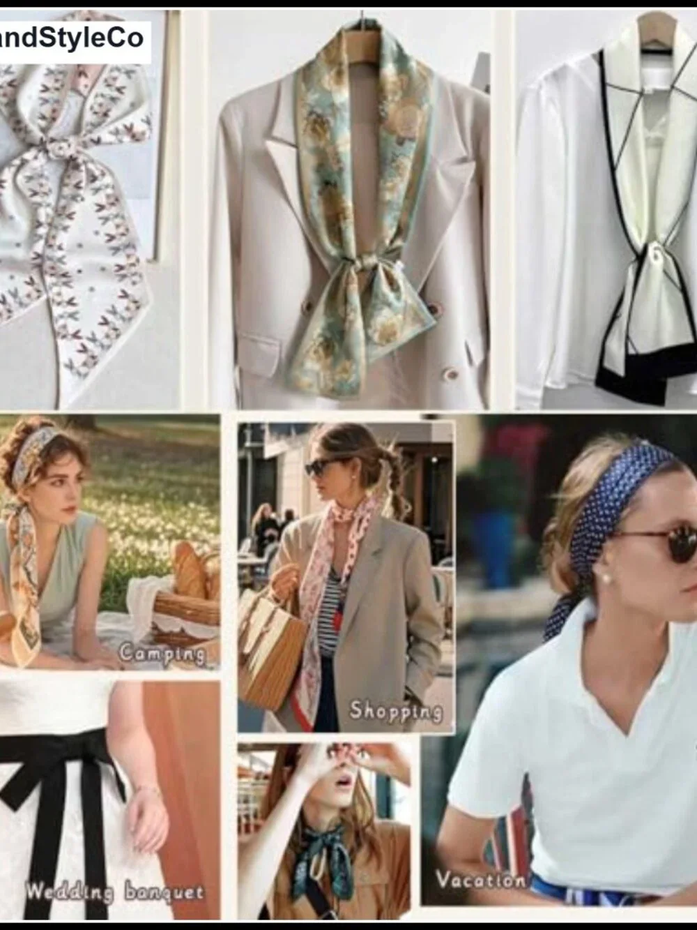 2 Pack Silk Feel Satin Scarves Long Thin Fashion Accessories Gift 5.9x57